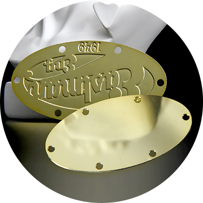 Engraved Custom Logo Oval Brass Name Plate-GreatNameplates