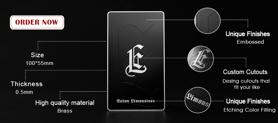Hot Sell Custom Laser Engraved Black Metal Business Cards-GreatNameplates