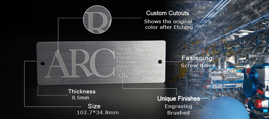 Brushed Stainless Steel Metal Nameplate Engraving Product Description Nameplate-GreatNameplates