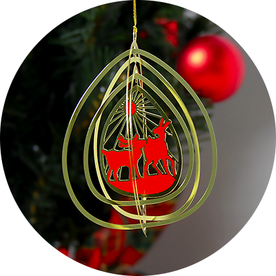 Wholesale Christmas Reindeer Styling Gifts That Can Be Customized With Personalized Metal Ornaments-Greatnameplates.com