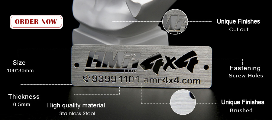 Low Price Custom Stainless Steel Logo Laser Cut Metal Nameplate-GreatNameplates
