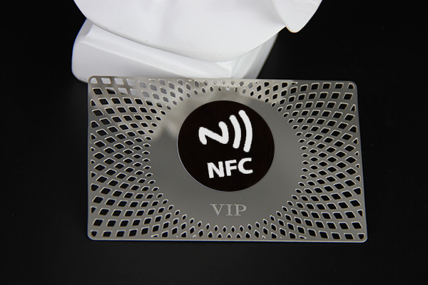 NFC Business Card - Black Metal (customized with your name OR logo)