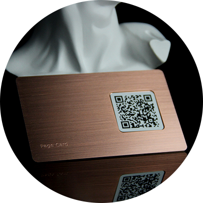 Customizable Rose Gold Brushed NFC Metal Card Printable QR Code Supplier-Greatnameplates.com