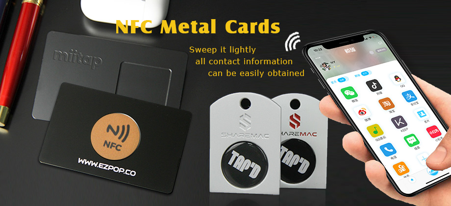 Customized Hot Sale Social Media Metal NFC Card With Etching Logo-Greatnameplates.com