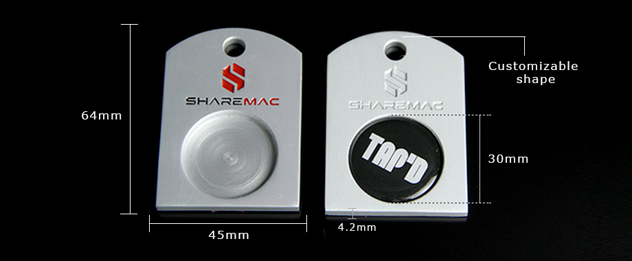 Customized Hot Sale Social Media Metal NFC Card With Etching Logo-Greatnameplates.com