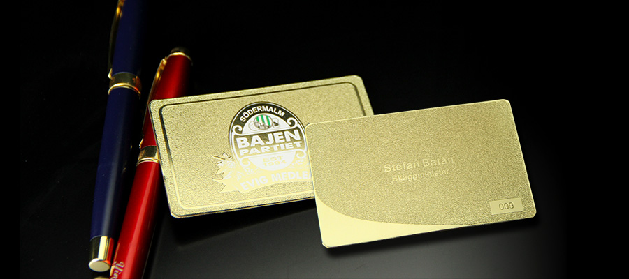 Customized Frosted Gold Luxury Metal Business Cards - GreatNameplates